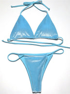 12 Colors Halter High Leg Cut Padded Bikini Women Swimwear Female Swimsuit Two-Pieces Bikini Set Bather Bathing Suit Swim K5974 - Matrix-studios.com