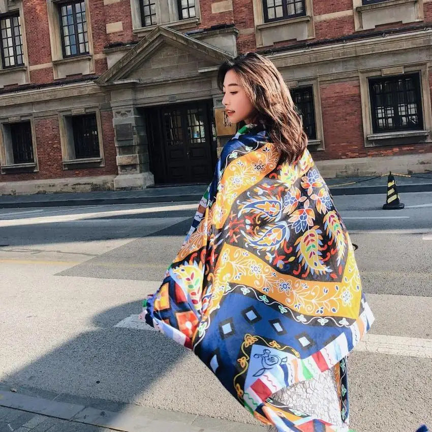 Hot New 90x180cm Twill cotton Pareo 2018 Summer Cover-Ups Rectangle Wrap Scarf Swimsuit Bikini Cover Up Autumn Beach Sarong Mats - Matrix Studios