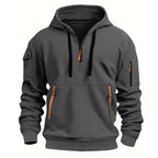 Men's Hoodie Multi Pocket Zipper Casual Sports Hoodie Men/Women Plus Size Loose Pullover Fashion Sweatshirt Long-Sleeve tops - Matrix Studios