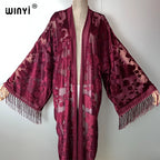WINYI Kimono Perspective Sexy Cardigan Bikini Cover-up Holiday Maxi Beach Swimsuit Evening Party Dress Vestidos Fashion Kaftan - Matrix Studios