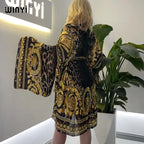 Europe WINYI New Tunic Bikini Sweet Lady New Boho Cardigan Stitch Cocktail Sexy Boho Maxi Holiday Long Sleeve KIMONO Mujer - Matrix Studios