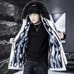 Winter Men's Long Down Jacket Fashion Male Thermal Parkas Coats Casual Men Classic Fur Collar Warm Padded Jackets Clothing 5XL - Matrix Studios