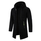 New Mens Long Sleeve Hooded Sweater for Men Zipper Sweatshirts Oversize Streetwear Warm Solid Color Autumn Jacket Hoodie Men - Matrix Studios