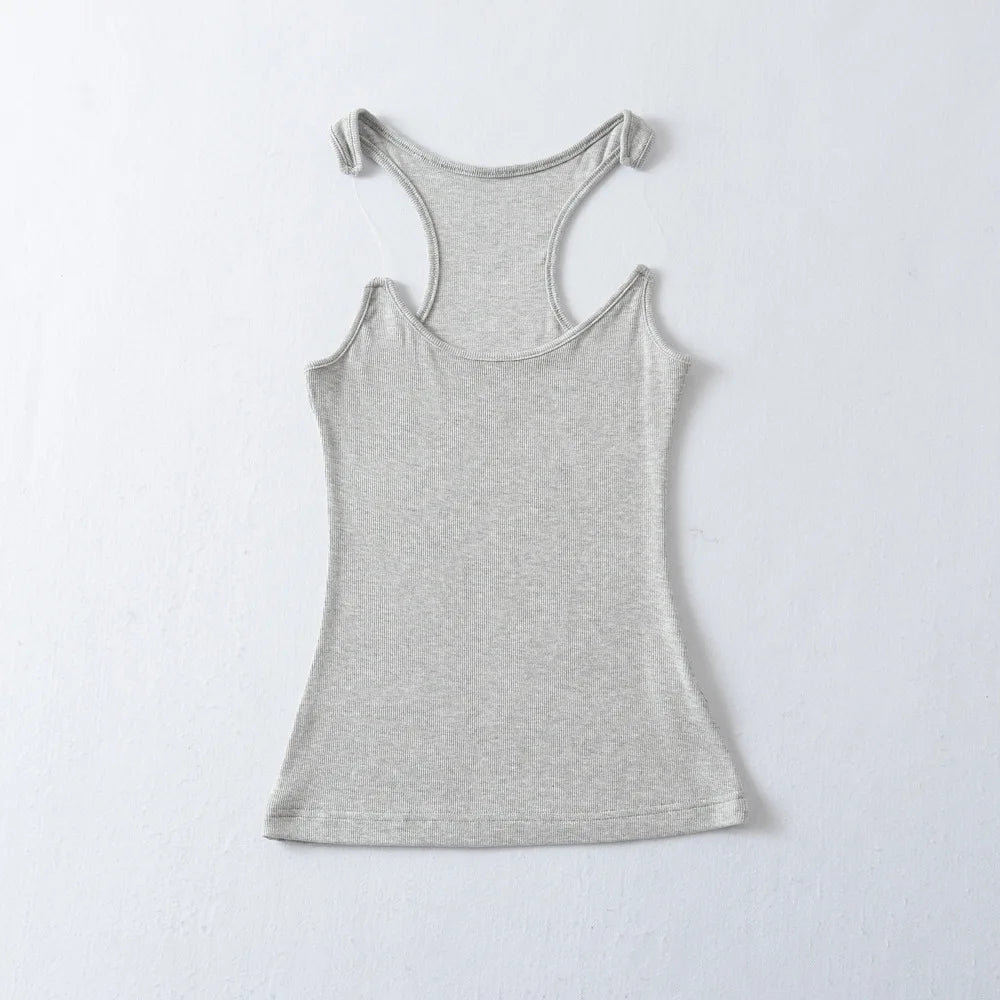Women Ypro Ribbed Invisible Strap Tank Top Camis Tee - Matrix-studios.com