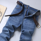 Spring Autumn Business Men Jeans Casual Straight Stretch Fashion Classic Black Sky Blue Grey Work Denim Trousers Brand Clothing - Matrix Studios