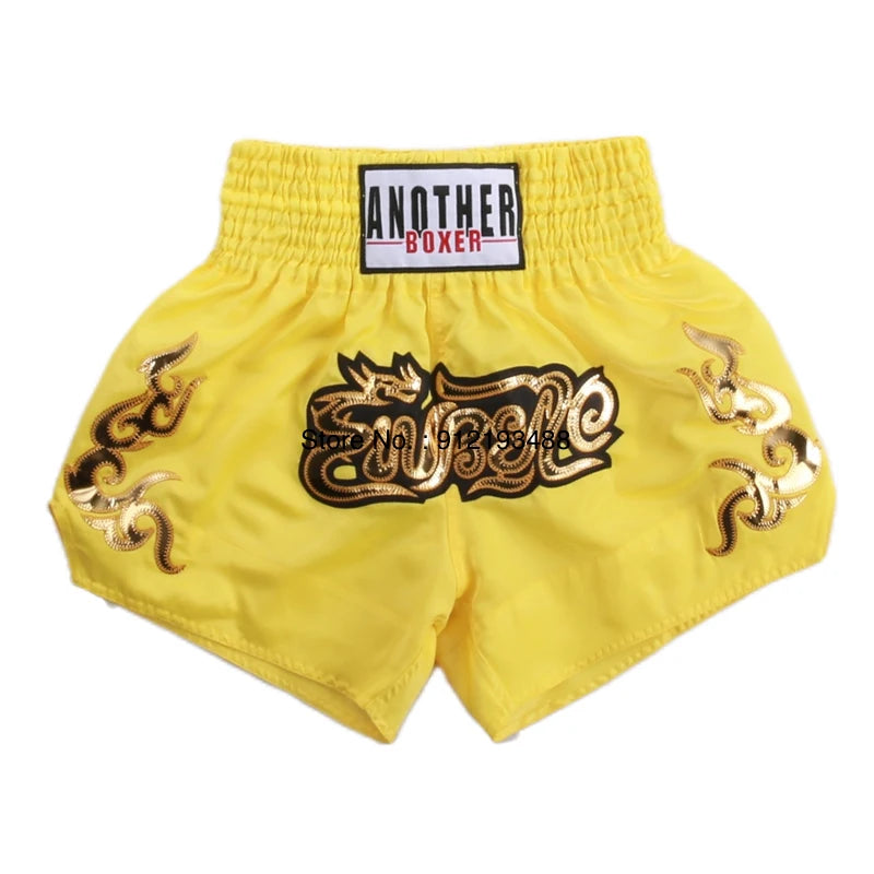 Muay Thai Shorts 2024 New Boxing Shorts Women Men Child Embroidery Kickboxing Training Pants Sanda Martial Arts Fight Equipment - Matrix Studios