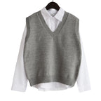 Fall Winter Sweater Vest Women 2026 Korean Fashion V Neck Sleeveless Knitted Pullover Waistcoat Female Loose Spring Jumper - Matrix Studios