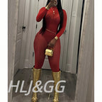 HLJ&GG Sexy Mesh See Through Bodycon Jumpsuits And Bodysuits Suits Women Long Sleeve Stretchy Playsuits Party Night Club Overall - Matrix Studios