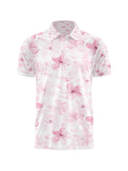 Japanese Cherry Blossom Pattern Polo Shirt For Men Women 3D Print T-Shirts Harajuku Street Short Sleeve Lapel Polo Tops Tees - Matrix-studios.com