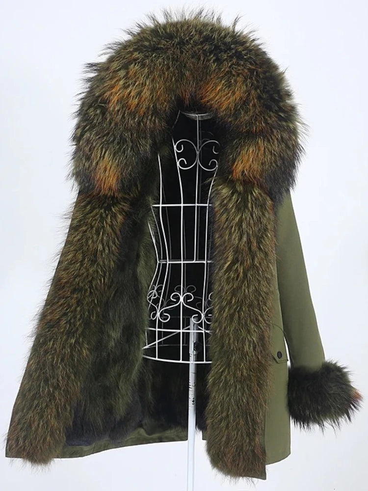 OFTBUY Winter Jacket Women Long Parka Real Fox Fur Coat Natural Raccoon Fur Collar Hood Thick Warm Streetwear Parkas New - Matrix Studios