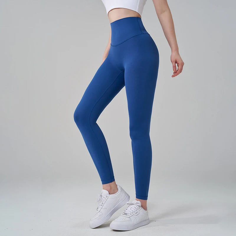 SOISOU Nylon Yoga Pants Gym Leggings Women Girl Fitness Soft Tights High Waist Elastic Breathable No T Line Sports Pants - Matrix-studios.com