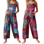 Captivating New Women Summer Overalls, Multicolor Ethnic Style Square Neck Sleeveless Casual Jumpsuit with Pockets for Girls - Matrix Studios