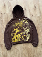 Y2k Stands Hiphop Jojo Bizarre Adventure Hoodies Harajuku Oversized Mens Womens Zipper Hoodie Hip Hop Couple Street Sweatshirt - Matrix Studios