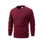 New Men's Sweater Spring Autumn Round Neck Long Sleeve Pullover Casual Sports Sweatshirt High Quality Solid Color Fleece Coat - Matrix Studios