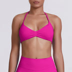 Sexy Neck Strap Bra for Woman Summer Breathable Backless Yoga Bra Women Fitness Solid Color Yoga Sports Bra Workout Top - Matrix-studios.com