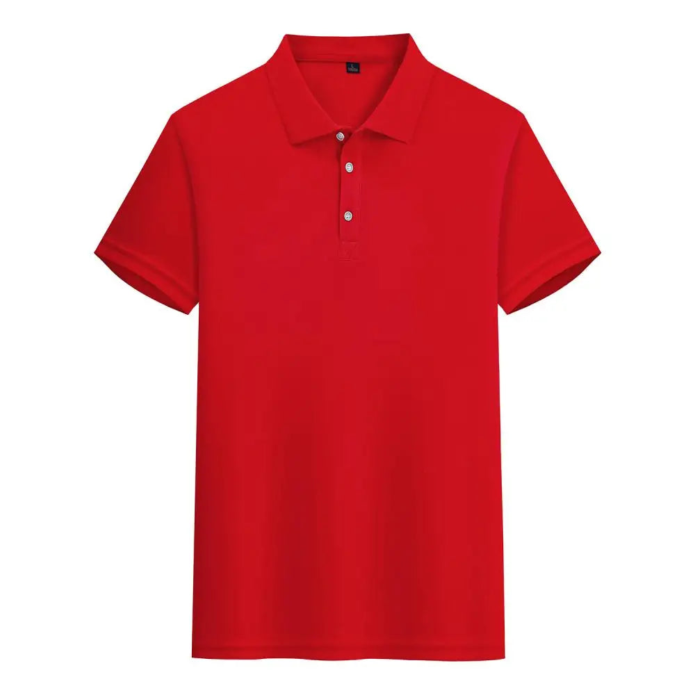 Custom Logo Lapel POLO Shirt Couple Summer Short Sleeve Moisture Transfer T Shirts Men Women Summer Simple Casual Tops - Matrix-studios.com