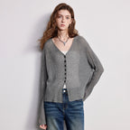 TOYOUTH Women Knitwear 2026 Spring New Loose Hollowed Out V-neck Cardigan Jacket - Matrix Studios