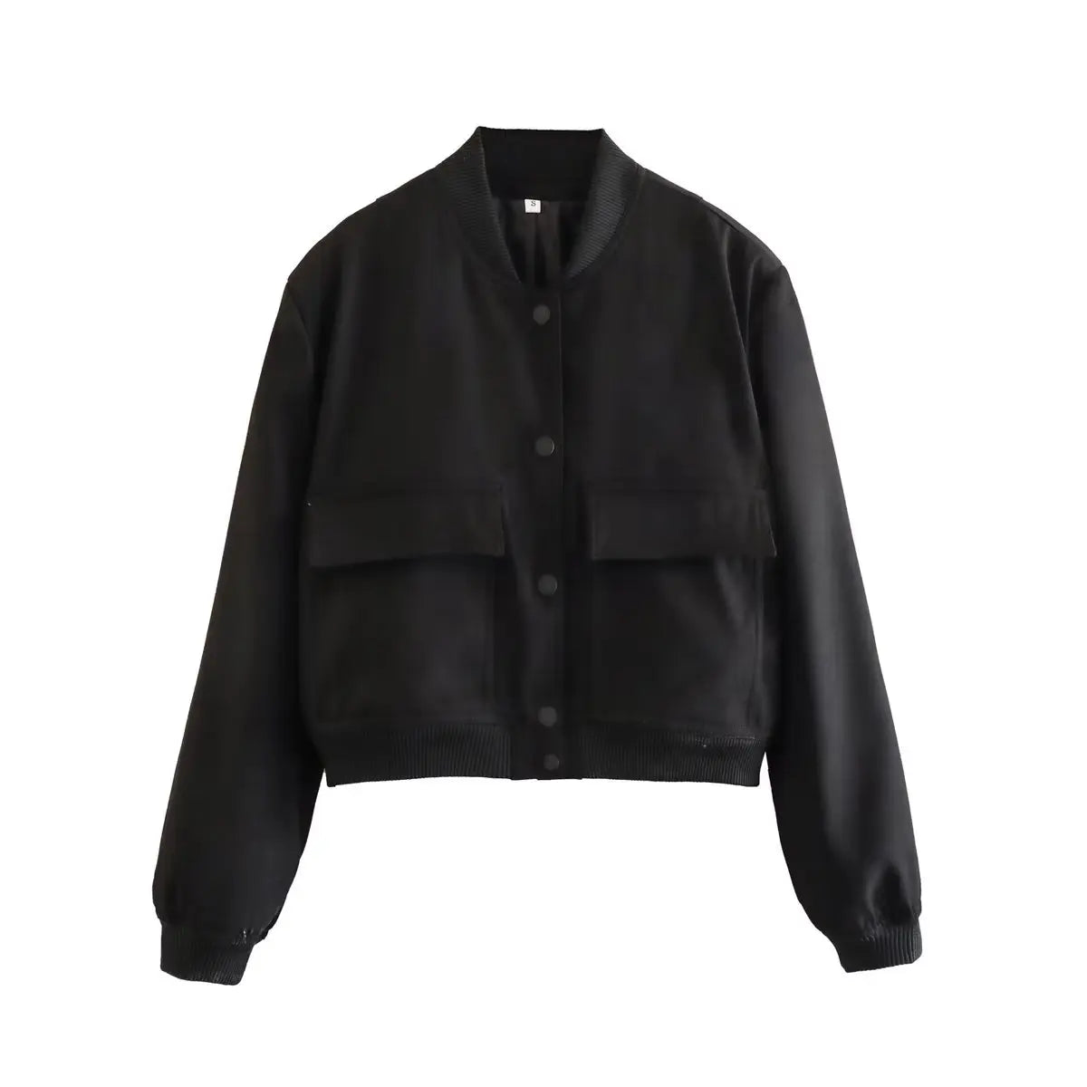 Willshela Women Fashion Solid Bomber Jackets Coat With Pockets V-Neck Single Breasted Long Sleeves Female Chic Lady Outfits - Matrix-studios.com
