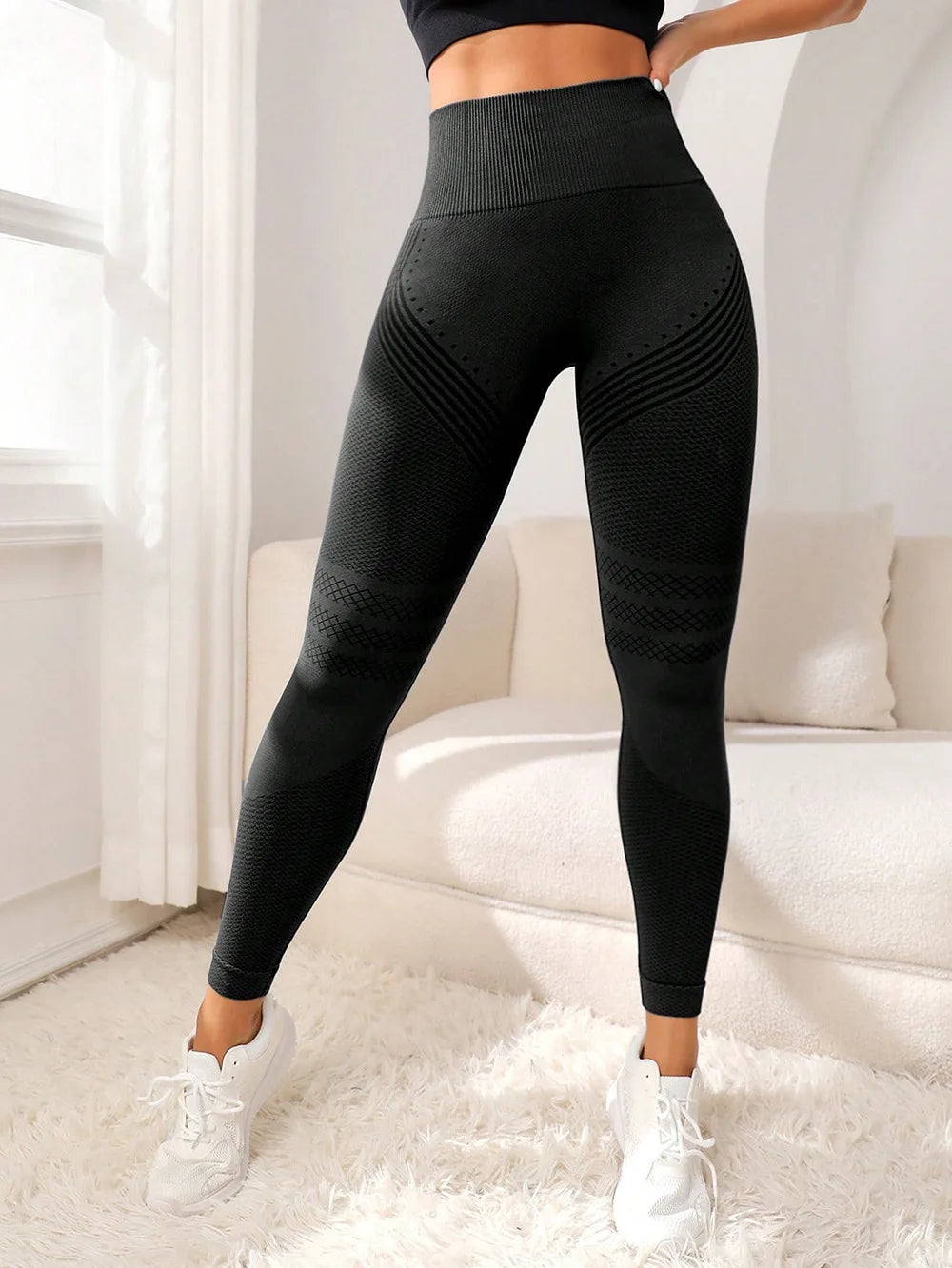 Sports Pants With Sexy Lines Lifting Buttocks Sports Tight Pants Women's High Waisted Elastic Fitness Pants Running Yoga Pants - Matrix-studios.com