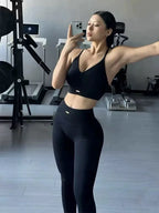 Peach High-Waisted Hip-Lifting Women's Exercise Suit Shockproof Yoga Fitness Clothes for Running And Styling - Matrix-studios.com