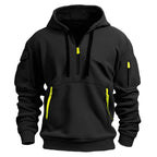 Men's Hoodie Multi Pocket Zipper Casual Sports Hoodie Men/Women Plus Size Loose Pullover Fashion Sweatshirt Long-Sleeve tops - Matrix Studios