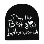 Y2K Letter Butter Knit Hats Skullies Beanies Autumn Winter Warm Hat Men Women Hip Hop Quality Skiing Cap Cycling Windproof New