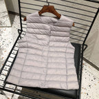 Female 90% White Duck Down Ultra Lightweight Packable Warm Down Liner Vest 2023 New Women Sleeveless Puffer Jacket - Matrix-studios.com