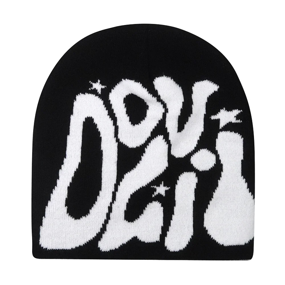 Y2K Letter Knitted Winter Autumn Beanie Cap Men Women Kanye Beanies Gorras Hombre Top Warm Skiing Hat Ear Hats Hip Hop Skullcap - Matrix-studios.com