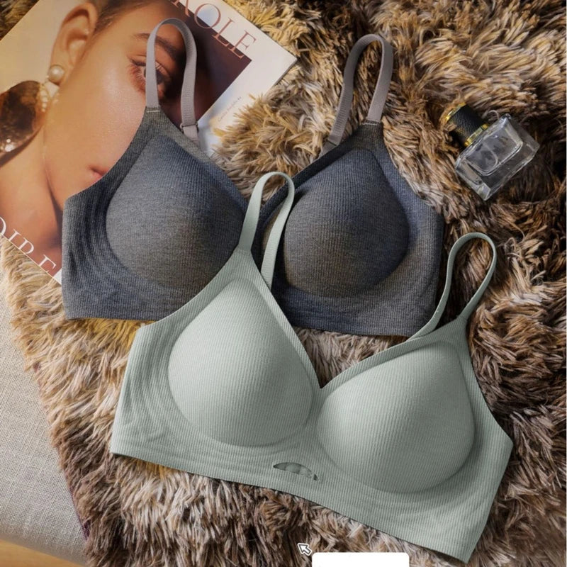 Sexy Seamless Women's Underwear, Wire-free, Hollow, Comfortable, Breathable, Push-up Sports Bra For Women, Thin Section - Matrix Studios