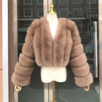High Quality Fur Coat Women 100% Real Fox Fur Jacket Women's Fall/Winter Luxury Short Natural Fox Fur Coat Leather Jacket - Matrix Studios