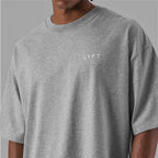 ONE POINT LYFT Print Big T Shirt Men Running Sport Gym Fitness Training Oversized 100% Cotton T-shirt Mens Bodybuilding Tee Tops - Matrix Studios