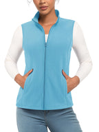 TACVASEN Fleese Sleeveless Vests Womens Fall Winter Thermal Hiking Golf Waistcoats Soft Casual Outerwear Zip Jackets 4 Pockets - Matrix Studios