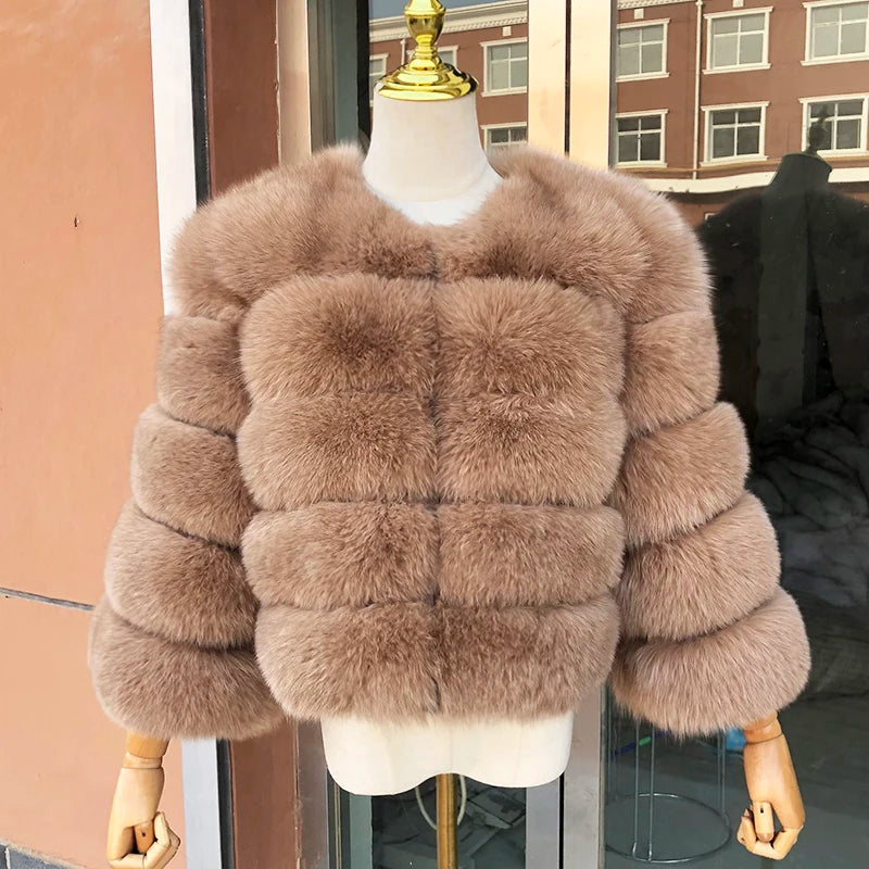 2026 New Style Real Fur Coat 100% Natural Fur Jacket Female Winter Warm Leather Fox Fur Coat High Quality Fur Vest - Matrix Studios