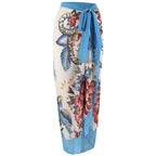 2026 New Sexy Print Retro Swimwear Beach Dress Cover Up Long Skirts Skirt Party Outfits Swimsuit Beachwear - Matrix Studios