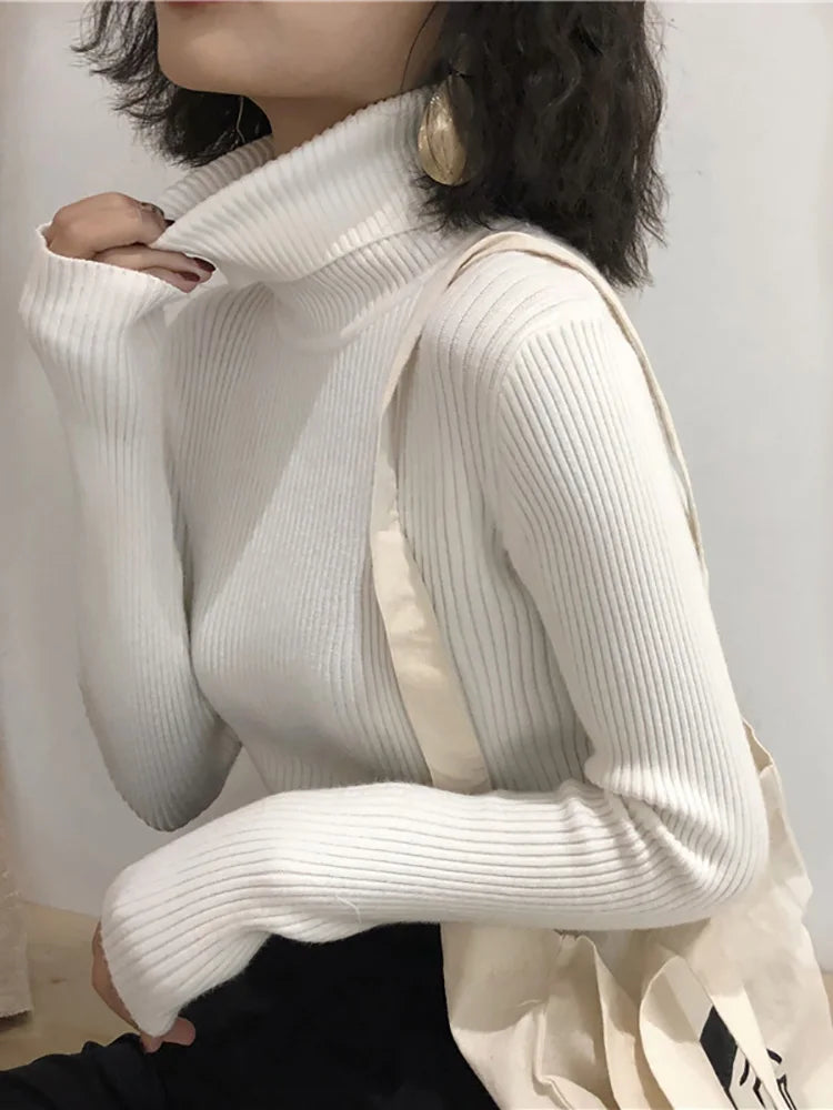 Turtleneck Sweater Womens 2026 Autumn Winter Tops Korean Slim Women Pullover Jumper Knitted Sweater Pull Femme Hiver Truien - Matrix-studios.com
