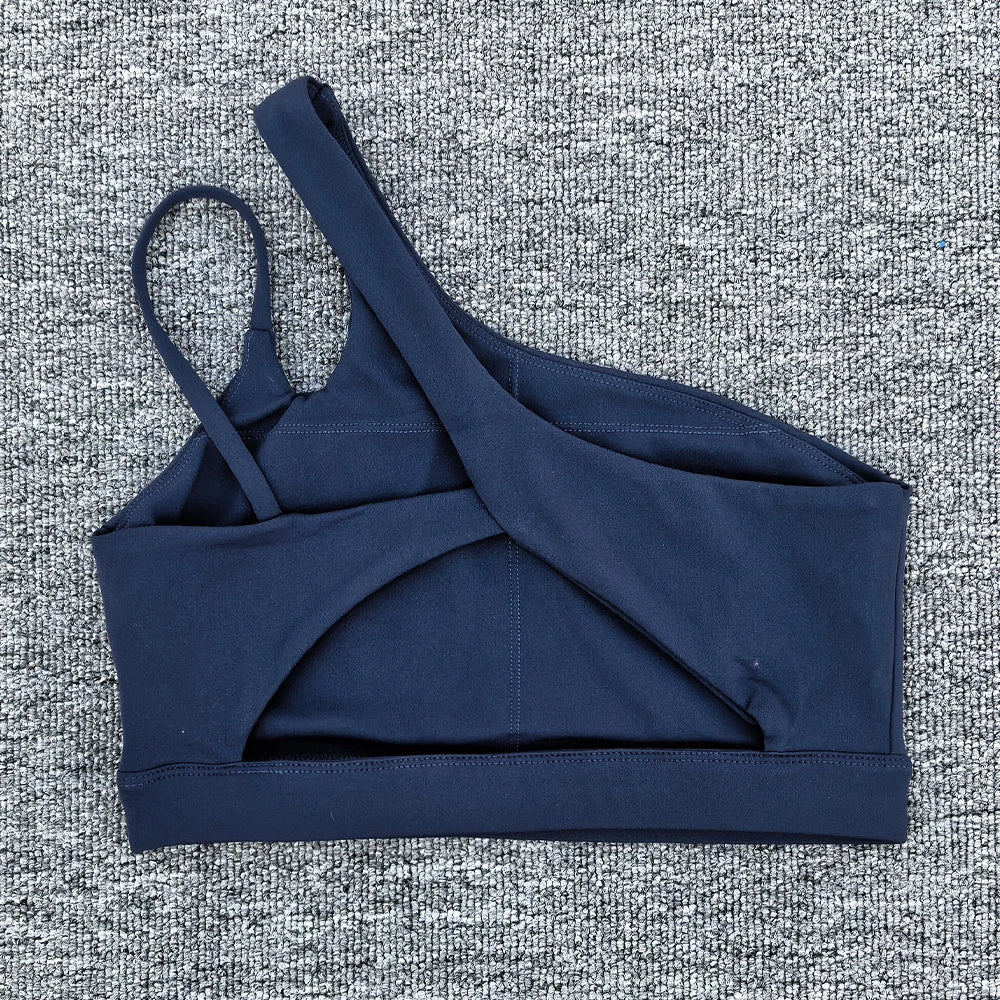 Women Shockproof Sport Bra Women's Beautiful Back Gym Sports Underwear Women Oblique Shoulder Straps Running Fitness Yoga Bra ﻿ - Matrix Studios