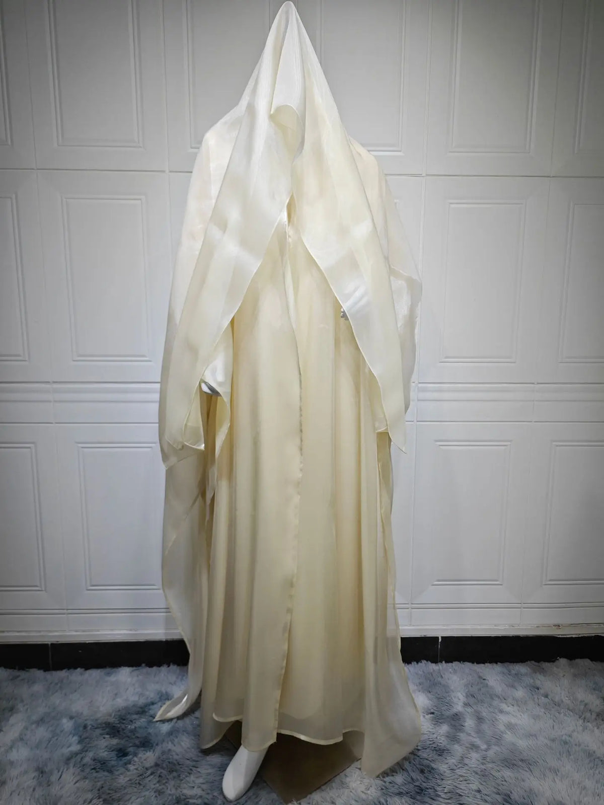 Elegant Arabic Satin Abaya Dress with Hijab Eid Muslim Women Modest Cardigan Islamic Vacation Outfit New in Turkey Kaftan Robe - Matrix-studios.com