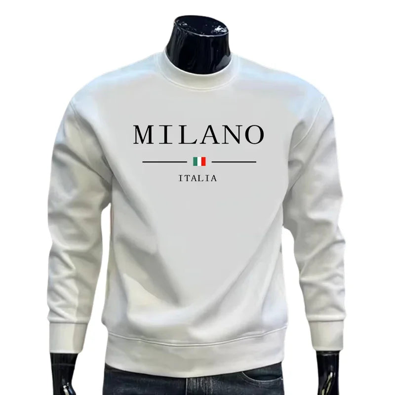 Italy Fashion Printed Hoodies for Men High Grade Daily Casual Long Sleeved Pullover Male Home Outdoor Comfortable Soft Sweater - Matrix Studios