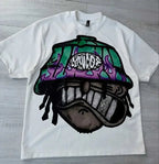 Y2k Harajuku Streetwear Men and Women Short Sleeved Fashion New Cartoon Print Design Shirt Retro Hip Hop Trend Oversized T-Shirt