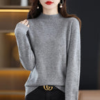 100% merino wool cashmere sweater women's sweater semi-high-necked long-sleeved pullover new warm pullover in autumn and winter. - Matrix Studios