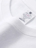 Bornladies Summer 100% Cotton Women's T-shirt Bottoming Basic Fashionable Solid Lady Short Sleeve Loose Tops Shirts 230g/㎡ Tops - Matrix-studios.com