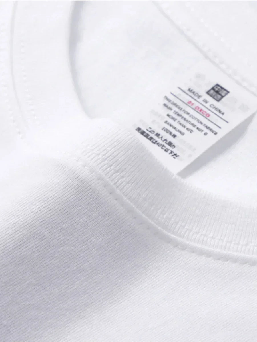 Bornladies Summer 100% Cotton Women's T-shirt Bottoming Basic Fashionable Solid Lady Short Sleeve Loose Tops Shirts 230g/㎡ Tops - Matrix-studios.com