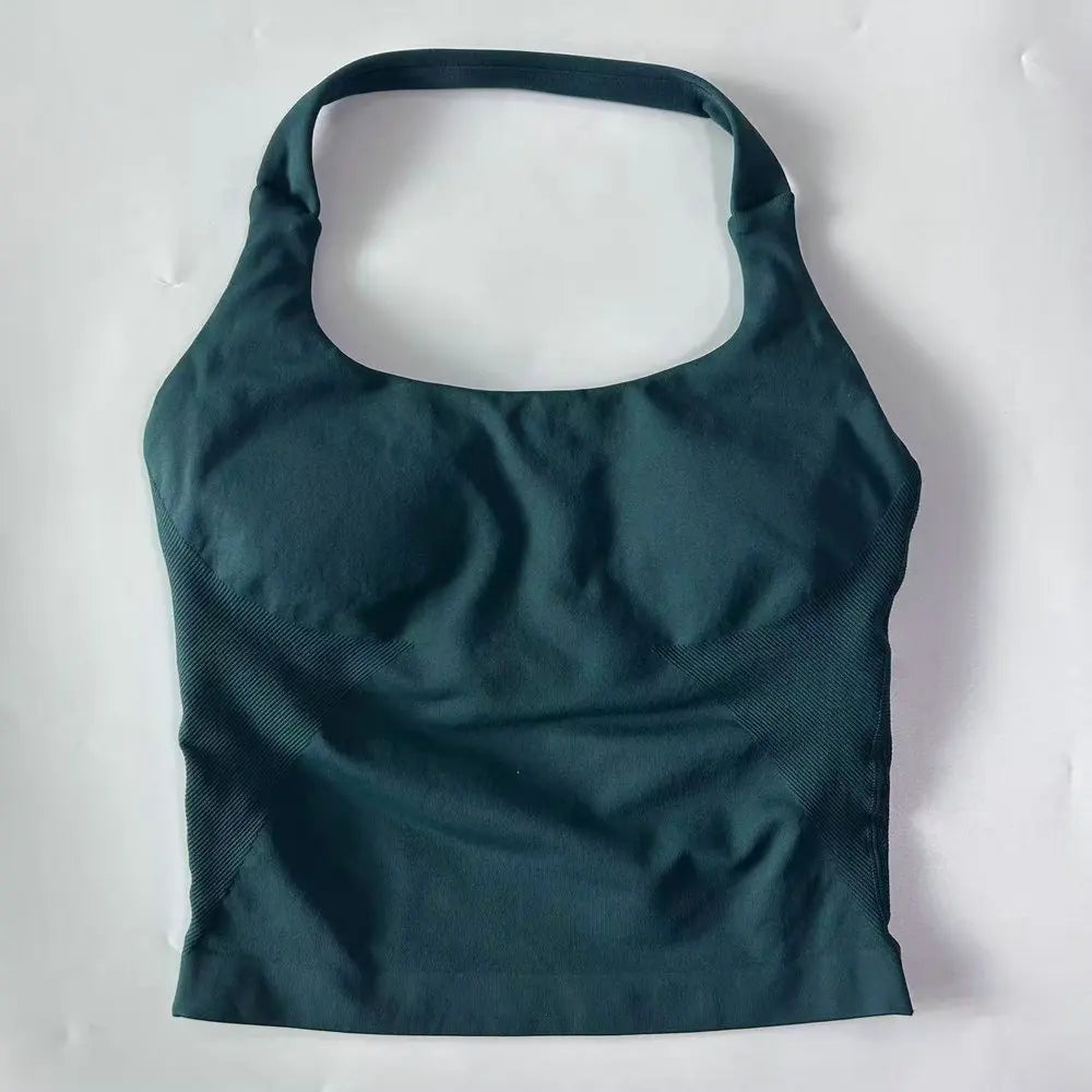 1-2pcs Gym Set Women Backless Tank Tops High Waist Scrunch Seamless Shorts High Waist Yoga Leggings Workout Sets Gym Suit - Matrix-studios.com