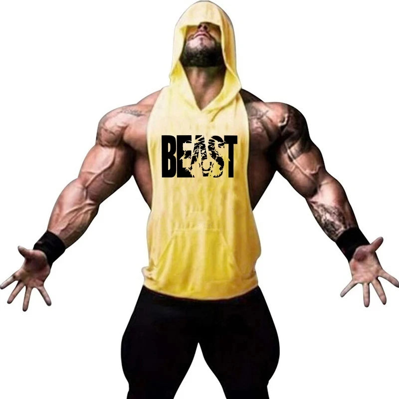 Men's Vest Sleeveless Sweatshirt Gym Top Men Man Sleeveless Shirt Bodybuilding Fitness Clothing T-shirt Singlets Singlet Clothes - Matrix Studios