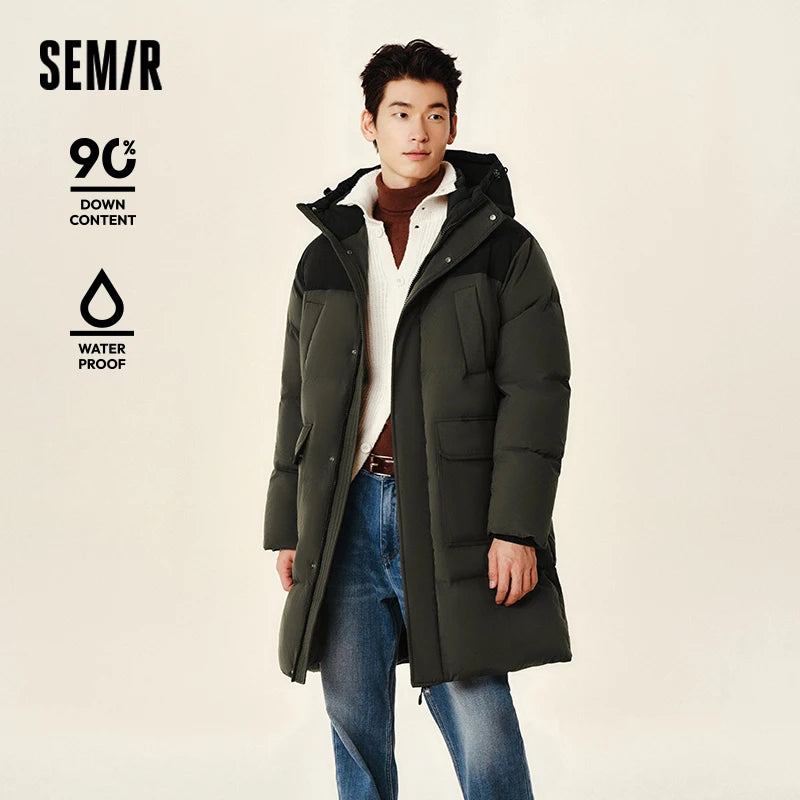 Semir Down Jacket Men 2026 New Waterproof Thick Outerwear Long Length Winter Clothing Couple - Matrix Studios
