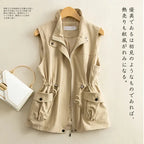 Short Waistcoat Jacket Women's Slim Spring Autumn Casual Outerwear Vest 2026 New Ladies Loose Pure cotton Sleeveless Coat - Matrix Studios