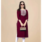 Muslim Kurt Women's Fashionable And Comfortable Dress With Flowers Straight Tube And National style Abito Donna Musulmana - Matrix-studios.com