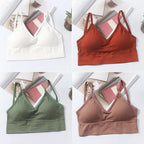 Kit 4 Women Seamless Bra Set, Sexy Beautiful Back Cotton Bra Comfortable Breathable Padded Bra Underwear - Matrix Studios