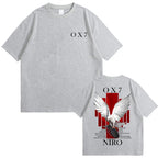 Rapper Niro OX7 Album Graphic T-shirt Men Women Hip Hop Fashion Pop Music T-shirts Male Casual Cotton Vintage T Shirt Streetwear