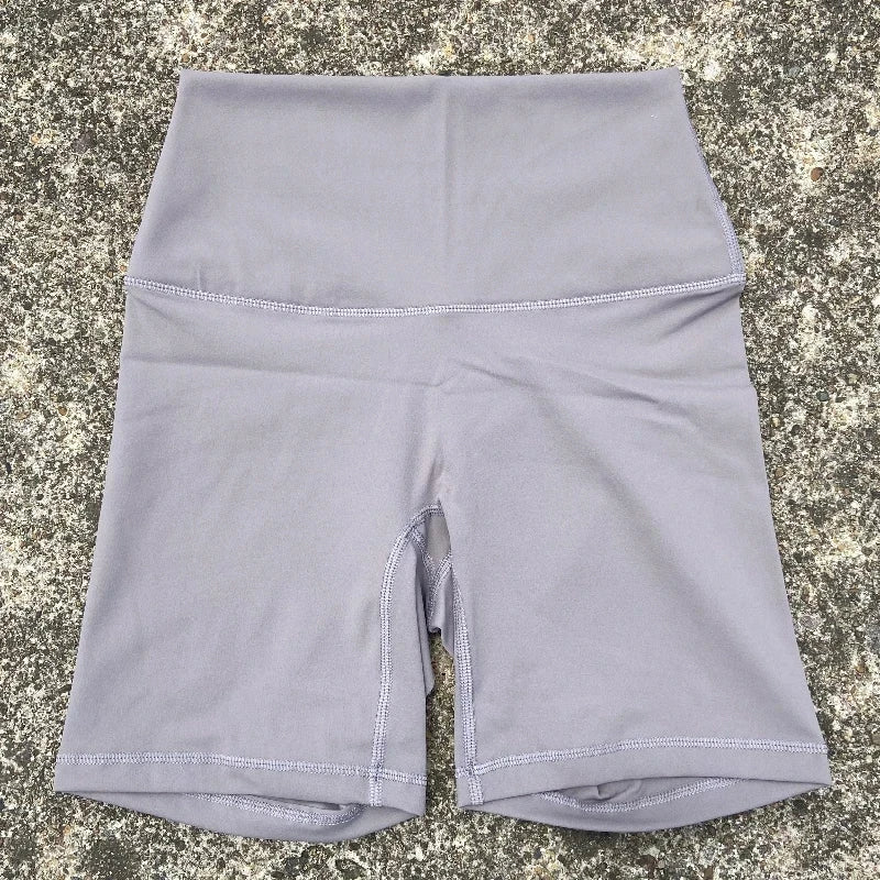 Solid Color Women Fitness Sports Short High Waist Yoga Short Leg Cycling Comprehensive Training Jog Squat Proof Internal Pocket - Matrix Studios